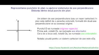 Cl a VIIa  Reprezentarea pctelor în plan cu aj sistemului de axe perp Distanța dintre două pcte [upl. by Nela376]