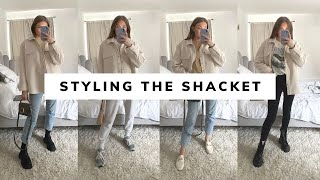 How To Style The Shacket 🍂 5 Autumn Winter Outfits  Sinead Crowe [upl. by Kallick741]