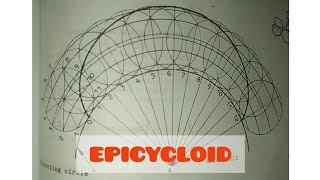 EPICYCLOID in  Technical drawing [upl. by Irolav]