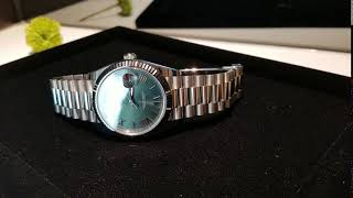 Rolex Day Date 40 228239 White Gold Olive Green [upl. by Thorma]