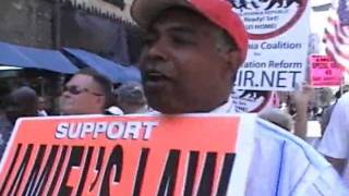 Latinos Harass Black American Marchers [upl. by Ardnaek]