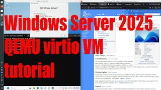 Windows Server 2025 using virtio QEMU virtual machine tutorial for beginners  April 2024  eaca1621 [upl. by Margeaux]