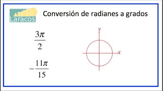 Conversión de Radianes a Grados ejemplo 1 [upl. by Tapes592]