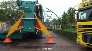 Kermis Heerhugowaard 2017 Transport en opbouw deel 1 [upl. by Qerat]