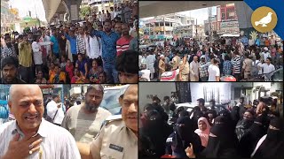 Hyderabad residents protest fearing demolition of houses by HYDRAA [upl. by Annaes]