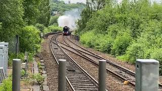 Heritage Steam Locomotive Braunton 35046 York to Crewe Todmorden [upl. by Arvy]