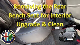 Alfa Romeo Giulietta Rear Seat Removal and Refit for Upgrade and Cleaning [upl. by Voletta]