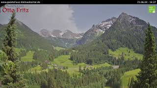 210624  Blick ins Wildental  Gästehaus Otto Fritz MittelbergKleinwalsertal [upl. by Lebama]