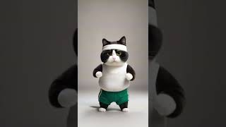 Panda Dancing cat cat billi cartoon viralvideo trending catlover cute [upl. by Yssak]