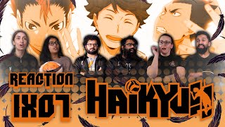 Haikyuu  1x7 Versus the Great King  Group Reaction [upl. by Ailed435]