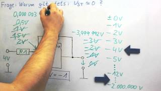 Elektronik ►OPV ►Gegenkopplung ►Warum ist die Steuerspannung ungefähr Null Volt [upl. by Lady98]