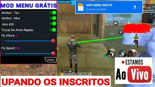 🔴AO VIVO NOVO HACK GRÁTIS DO FREE FIRE MOD MENU COMPLETO COMO BAIXAR E INSTALAR😱 [upl. by Bernt549]