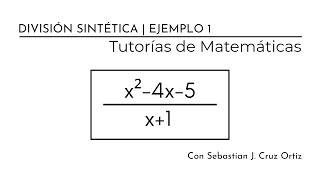 División Sintética  Ejemplo 1 [upl. by Akinna]