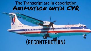 American Eagle Flight 4184 Crash  Animation with CVR Read description [upl. by Stilwell]