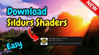 How To Download Sildurs Shaders For Minecraft  Full Guide [upl. by Pier]