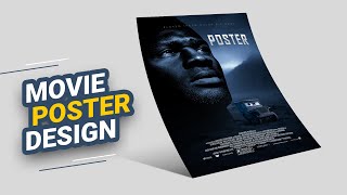 movie poster design tutorial  የፊልም ፖስተር ዲዛይን አሰራር  Abru design [upl. by Malca643]