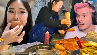 PRISCILA JU PROVANDO LANCHES EM CAFETERIAS COREANAS E VLOG  React Vale a pena [upl. by Alrahc]