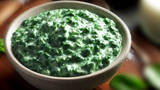 BEST Creamed Spinach Recipe HOW to Make Creamed Spinach with Frozen Spinach Milk and Garlic [upl. by Etireuqram]