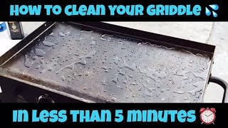 How To Clean Your ♨️ Blackstone Griddle In Less Than 5 Minutes [upl. by Ahseryt180]