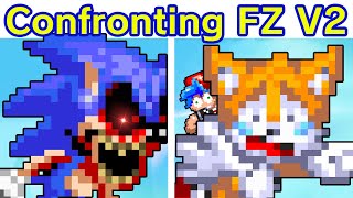 Friday Night Funkin SonicEXE Confronting Yourself Final Zone V2 GoodBad Ending FNF ModTails [upl. by Kuehnel]