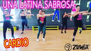 UNA LATINA SABROSA  CARDIO  MONIKA HARO ZUMBA [upl. by Gudrun]