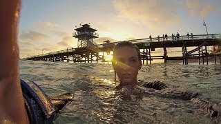 Slyde Handboards Female Handboarder in San Clemente [upl. by Acirfa]