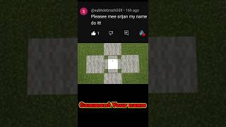 Comment Your name Dropper In Minecraft⬇️shorts shortsfeed minecraft trending viral [upl. by Esimehc]