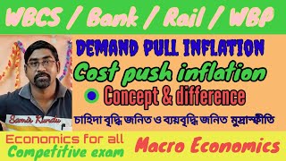 Demand pull inflation amp cost push inflation  meaning and difference economics [upl. by Yesiad]