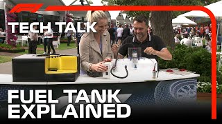 EXPLAINED F1 Fuel Tanks  F1 TV Tech Talk [upl. by Hahnke]