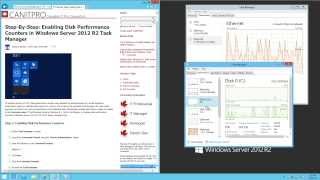 Enable Disk Performance Counters in Windows Server 2012 R2 Essentials Task Manager [upl. by Idahs]