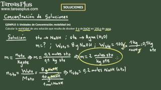 Soluciones y molalidad [upl. by Refinneg]