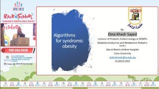 Algorithms for Syndromic Obesity Dr Dina Khedr [upl. by Alba913]