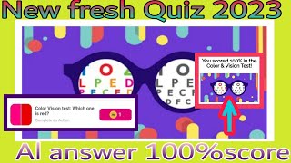 Color amp Vision Test Quiz Answer 100score  INTELLITEST ME [upl. by Seraphina251]