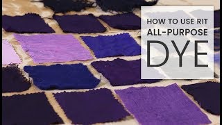 How to Dye Fabric Rit AllPurpose Dye [upl. by Cooperman760]