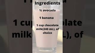 low ingredients recipes3 ingredient Chocolate Avocado Smoothieshorts [upl. by Rosenblast]