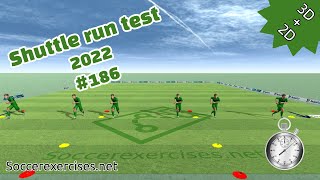 Shuttle run  beep test 2022 complete test with free music download  Soccer Exercises  186 [upl. by Lidda]