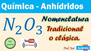 Anhídridos  Nomenclatura Tradicional o Clásica [upl. by Aicnom]