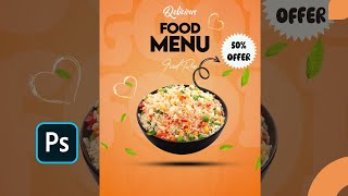 Fast FOOD Poster Design in Photoshop  Photoshop Tutorialdesign youtube subscribe photoshop [upl. by Phaedra]