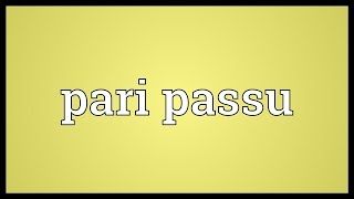 Pari passu Meaning [upl. by Benn]