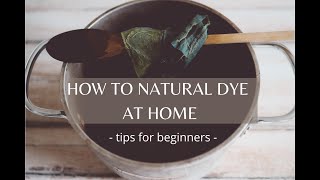 How to Natural Dye at Home  Tips for Beginners [upl. by Ytitsahc]