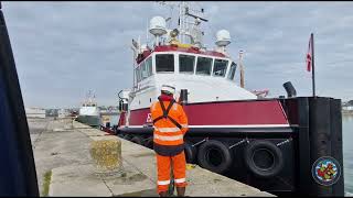 Tug Elisa Berthing at Holyhead Port [upl. by Phipps366]