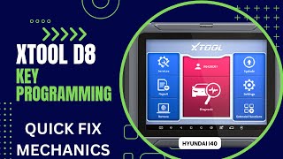 Hyundai I40 key programming using the Xtool D8 Part 1 [upl. by Nata]