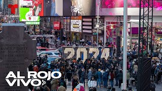 Listos los preparativos en Times Square para recibir el Año Nuevo 2024 [upl. by Wagoner300]