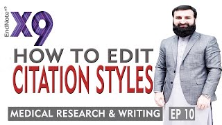 10 How to edit citations  reference style in endnote  Medical Research and Writing Urdu Hindi [upl. by Eytak]