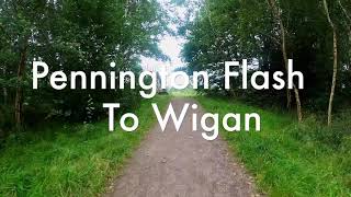 Pennington Flash to Wigan  Leeds Liverpool Canal Cycling  Leigh Branch [upl. by Victor]