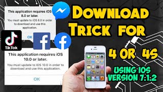 How to Install Application on 712 version IOS Iphone 4 and 4S 100 Solved [upl. by Ainit]