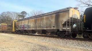 NS 242 rolls northbound by SuwaneeGeorgia with 282 on his tail filmed Thursday December 21st 2023 [upl. by Ximenez]