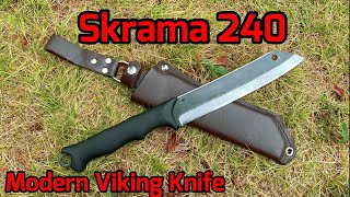 Skrama 240 Viking Knife Review Varusteleka Seax [upl. by Salomon]