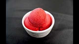 DIY Homemade Raspberry Sorbet  Simple Easy amp Delicious  All Natural No ice cream machine needed [upl. by Truc]