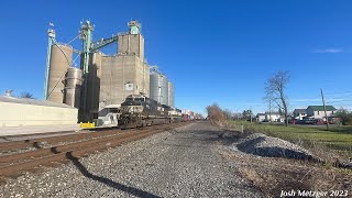 NS 26908 w NS C449W 9794 and BNSF SD70MAC 9712  Walker St in Graytown OH 11923 [upl. by Nolrac658]